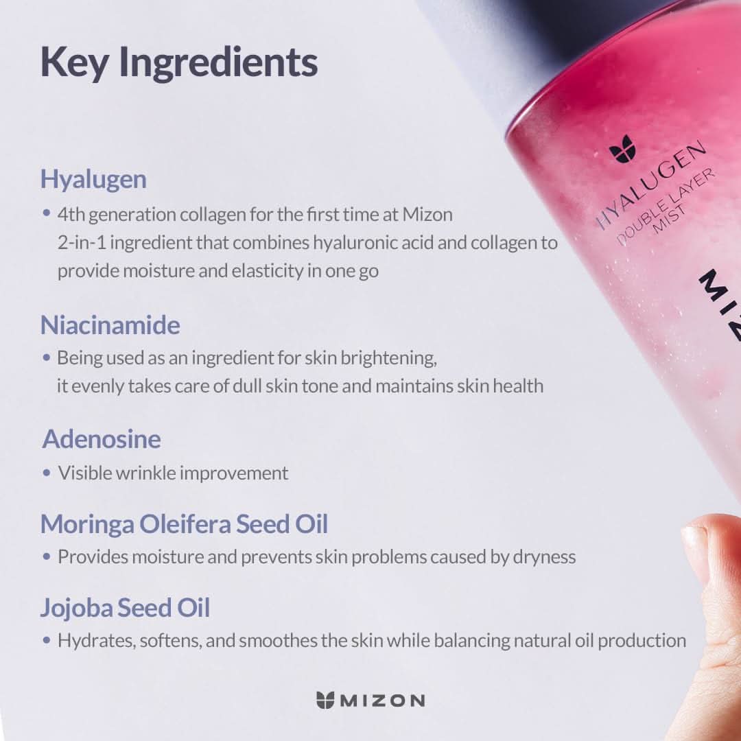 MIZON Hyalugen Double Layer Mist 100ml - Image 4