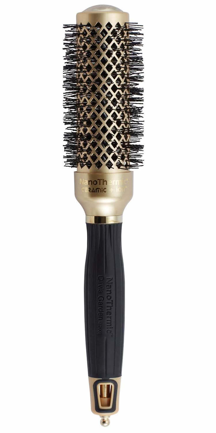 Olivia Garden NanoThermic Ceramic + Ion Hair Brush NT-34G (1 1/4") - Image 7